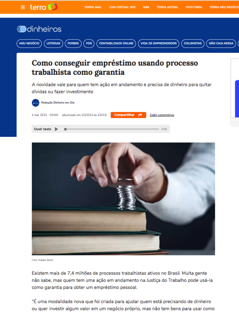 Anttecipe.com empréstimo processo trabalhista